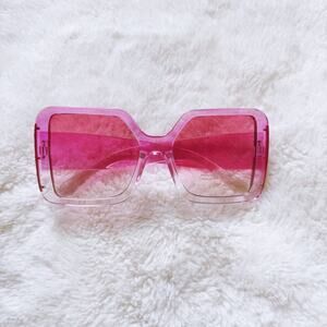 Junia Clear Pink Oversized Sunglasses